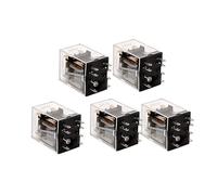 BXCONJUBC Relay 5Pcs Intermediate Mini Electromagnetic Switch with LED Coil General DPDT 8/11/14 Pins AC 110V 220V DC 12V 24V(My4nj Hh54p,AC24V)