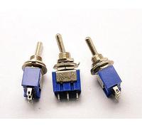 BXCONJUBC Switch 10pcs Double Switches Rocer On/Off MTS102 with The Panel 3pin 3A/250V 6A/125V