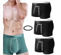 BXCZEDW Proplshove Underwear, Proplshove Magnetic Underwear, Men's Underwear Massage Magnetic Therapy Underwear (3pcs-black,Large)