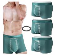 BXCZEDW Proplshove Underwear, Proplshove Magnetic Underwear, Men's Underwear Massage Magnetic Therapy Underwear (3pcs-green,X-Large)