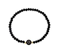 BXDA Evil Eye Colorful Gemstone Beaded Bracelets for Women, Handmade Natural Stone Gold Beads Adjustable Bracelet Holiday Fashion Jewelry Gift., 6"-11", Brass, no gemstone