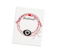 BXDA Flat Evil Eye Charm Bracelets for Women, Handmade Red String Adjustable Friendship Protection Bracelet Holiday Jewelry Gifts., 6"-11", Resin, no gemstone