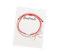 BXDA Resin Daisy Bracelets for Women, Cute Handmade Red Braided String Adjustable Protection Bracelet Holiday Christmas Jewelry Gifts., 6"-11", Resin, Cubic Zirconia