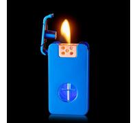 BXFFFCEO Retro kerosene lighter, four ignition modes kerosene lighter, voice controlled lighter, portable reusable windproof lighter, transparent oil window lighter, father gift for men(Color:D)