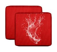 BXFUL Outdoor Patio Sofa Cushion Cover, Waterproof Stretch Replacement Seat Cushion Cover for Outdoor Furniture Garden Backyard with Zipper, Washable Furniture Cover (Big Red,50x55cm(Pack of 2))