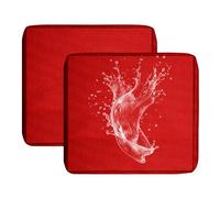 BXFUL Outdoor Patio Sofa Cushion Cover, Waterproof Stretch Replacement Seat Cushion Cover for Outdoor Furniture Garden Backyard with Zipper, Washable Furniture Cover (Big Red,50x45cm(Pack of 2))