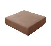BXFUL Sofa Seat Cushion Covers, Sofa Cushion Slipcovers Stretch Velvet, Couch Cushion Covers Replacement for Individual Cushion with Elastic Fabric (Large 2-Seater,Dark Brown)