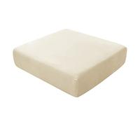 BXFUL Sofa Seat Cushion Covers, Sofa Cushion Slipcovers Stretch Velvet, Couch Cushion Covers Replacement for Individual Cushion with Elastic Fabric (3-Seater,Beige)