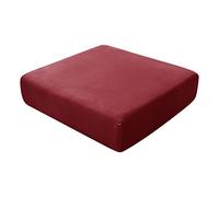BXFUL Sofa Seat Cushion Covers, Sofa Cushion Slipcovers Stretch Velvet, Couch Cushion Covers Replacement for Individual Cushion with Elastic Fabric (Large 1-Seater,Wine Red)