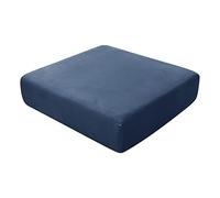 BXFUL Sofa Seat Cushion Covers, Sofa Cushion Slipcovers Stretch Velvet, Couch Cushion Covers Replacement for Individual Cushion with Elastic Fabric (1-Seater,Navy Blue)