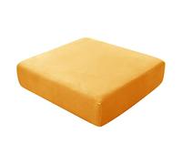 BXFUL Sofa Seat Cushion Covers, Sofa Cushion Slipcovers Stretch Velvet, Couch Cushion Covers Replacement for Individual Cushion with Elastic Fabric (1-Seater,Lemon)