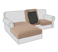 BXFUL Sofa Seat Cushion Covers, Stretch Velvet Sofa Cushion Slipcovers, Couch Cushion Covers Replacement for Individual Cushion with Elastic Fabric (Pillowcase,Sand)