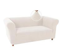 BXFUL Stretch Chesterfield Sofa Cover 1 Piece Couch Cover for Living Room Soft Non-Slip Sofa Slipcover Furniture Protector for Dogs Feature Thick Jacquard Fabric (Loveseat,Natural)