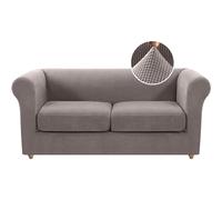 BXFUL Stretch Chesterfield Sofa Cover with Separate Cushion Covers for Living Room Soft Non-Slip Sofa Slipcover Furniture Protector for Dogs Feature Thick Jacquard Fabric (Loveseat,Taupe)