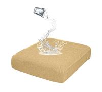 BXFUL Stretch Sofa Seat Cushion Cover, Waterproof Sofa Couch Cushion Covers Furniture Protector, Replacement for Individual Cushion Checks Jacquard Sofa Seat Furniture Cover (1-Seater,Beige)