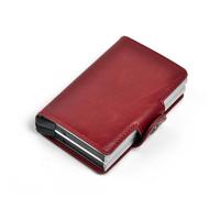 BXGGXBYSW Automatic Business Credit Card Holder Smart Leather Mini Bank Card Case Aluminum Card Case Metal Vintage Pickup Box