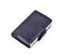 BXGGXBYSW Automatic Business Credit Card Holder Smart Leather Mini Bank Card Case Aluminum Card Case Metal Vintage Pickup Box