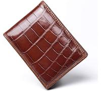 BXGGXBYSW Crocodile Leather Card Holder Men's High-End Card Package 4 Grid Pockets 3 Card Slots (Color : Black)