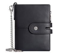 BXGGXBYSW Leather Wallets, Coin Pocket/Credit Card Holder with 14 Credit Card Pockets, Delicate Banknote Clip Wealth Bag (Color : B)