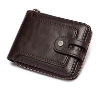 BXGGXBYSW Retro Leather Wallets, Delicate Banknote Clip Sewn Wealth Bag, Coin Pocket/Credit Card Holder with 14 Card Slots (Color : Brown)
