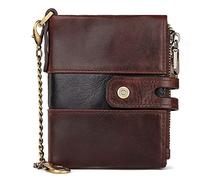 BXGGXBYSW Short Wallet, Leather Credit Card Holder Banknote Clip, Retro Wallet Bifold Wallet/Credit Card Holder with 7 Card Slots (Color : A)