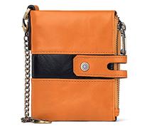 BXGGXBYSW Short Wallet, Leather Credit Card Holder Banknote Clip, Retro Wallet Bifold Wallet/Credit Card Holder with 7 Card Slots (Color : A)