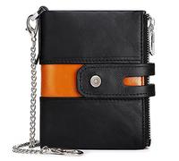 BXGGXBYSW Short Wallet, Leather Credit Card Holder Banknote Clip, Retro Wallet Bifold Wallet/Credit Card Holder with 7 Card Slots (Color : A)