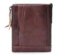 BXGGXBYSW Short Wallet, RFID Blocking Credit Card Holder, Leather Handmade Coin Pocket/Banknote Clip Wealth Bag (Color : B)