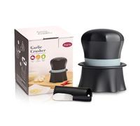 Bxgnip Garlic Crusher, Garlic Press Also for Ginger, Nuts, Chili, Herbs, Twist Mincer Easy Squeeze Manual Squeeze Peeler with Peeler and Scraper, Easy to Clean