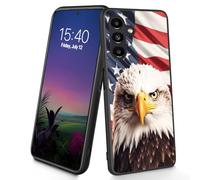 Bxgolkgd Designed for Galaxy A17 5G Case,Slim Soft TPU Silicone Shockproof Anti Slip Protective Case for Samsung Galaxy A17 5G 2025 6.7 inch - American Flag Eagle
