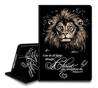 Bxgolkgd Tablet Case for Samsung Galaxy Tab S11 11 Inch 2025 Model (SM-X730/X736B),Shockproof Stand Cover with Heat Dissipation,Auto Wake/Sleep Function,Christian Lion Bible Verse