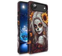 Bxgolkgd TPU+PC Phone Case for iPhone 17 Air Phone 17 Air 6.5",Dual Layer Shockproof Protective Cover,Anti-Fall Rugged Shell for Men Women,Day of The Dead Sugar Skull Sunflower