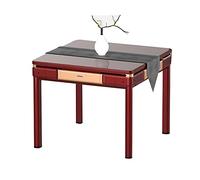 BXHouP-BaiZTM Roller Coast Style Folding Automatic Mahjong Table Equipped With Ashtray, Cup Holder, USB Charging Ports Comes 2 Set of Numbered Tiles & Table Dust Cloth(Red)