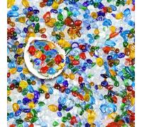 BXI 2.2 Lbs Small Aquarium Substrate Gravel Sand, Polished Smooth Fish Tank Gravel, Colorfast Uncoated Oceanic Mix Decorative Stones, Sea Glass for Vase Fillers, Fairy Garden, Potted Plants
