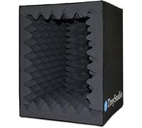 BXI Portable Vocal Booth, Large Foldable Microphone Isolation Shield, Music Recording Studio Sound Echo Absorbing Box, Desk & Stand Use Reflection Filter with Thickened Dense Acoustic Foam