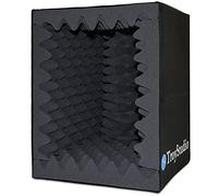 BXI Portable Vocal Booth, Large Foldable Microphone Isolation Shield, Music Recording Studio Sound Echo Absorbing Box, Desk & Stand Use Reflection Filter with Thickened Dense Acoustic Foam