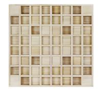 BXI Wood Sound Diffuser - 24 X 24 X 2.8 Inches Thick Acoustic Diffusion Panels Add Listening Room Musical Liveliness, Quadratic Residue Diffusor for Wall and Ceiling Acoustical Treatment (2D)