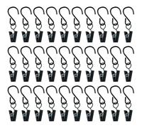 Bxian 30PCS Metal Hanging Party Light Clip Camping Tent Clip Photo Small Clip Curtain Clip Black Background Clip Suitable for Hanging Camping Light String Towel Crafts