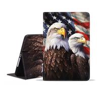 BXIKEOPIU for iPad 10th Generation Case 2022 10.9 Inch, Slim PU Leather Stand Folio Cover with Auto Wake Sleep for iPad 10th Generation 10.9" 2022, Patriotic American Flag Bald Eagle