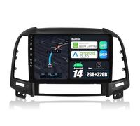 BXIYER Android 12 IPS Car Stereo Fit Hyundai Santa FE (2006-2012) - Wireless Carplay + Android Auto - 2G+32G - Rear Camera FREE - 9 Inch 2 Din - Steering Wheel WiFi 4G DAB Fast-boot AHD DSP