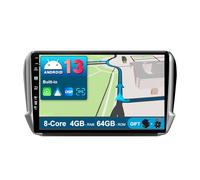 BXIYER Android 12 IPS Car Stereo For Peugeot 208/2008 (2012-2018) - Wireless CarPlay + Android Auto - 4G+64G - LED Camera + MIC - 10.1 Inch 2 Din - DSP Steering Wheel WiFi DAB Fast-boot 360-Camera