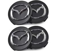 BXJNDM 4pcs 56mm Car Hub Caps for Ma-zda MX-5 MX 5 MX5, Auto Logo Wheel Center Cover Car Wheel Centre Badges,Black