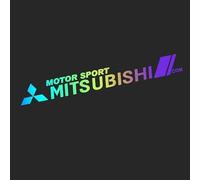 BXJNDM Car Emblem Letters Sticker for Mitsubishi ASX 2010-2022 2023 2024, Car Decal Logo Sticker Waterproof Automotive Exterior Accessories Sign Letter, colorful laser