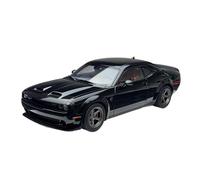 BXJUCBHDO car mode 1/18 For Dodge Challenger SRT Alloy Diecast Car Model Static Model Simultiaon Supercar Ornament Fine Collection alloy Diecast(71765 BLACK)