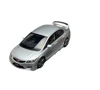 BXJUCBHDO car mode 1:18 For Honda Civic Type R FD2 2007 Diecast Car Model Static Display Fine Simultiaon Miniature Collection alloy Diecast(Silver)
