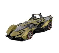 BXJUCBHDO car mode 1: 18 For Lamborghini V12 Alloy Diecast Car Model Four-wheel Suspension Sports Ornament Collection Toy Gift alloy Diecast(Green-boxed)