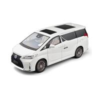 BXJUCBHDO car mode 1:18 For Lexus LM300 Alloy Diecast Commercial Vehicle Model Simulation Car Pull Back Miniature Collection alloy Diecast(White)