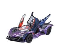 BXJUCBHDO car mode 1:24 For Apollo EVO Alloy Diecast Model Car Exquisite Desktop Ornaments The Best Collection Enthusiasts Ornament alloy Diecast(Purple with box)