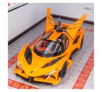 BXJUCBHDO car mode 1/24 For Apollo Evo Supercar Pull Back Alloy Diecast Car Model Ornaments Collectible Doors And Trunk Can Be Opened alloy Diecast(Orange)