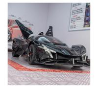 BXJUCBHDO car mode 1/24 For Apollo Evo Supercar Pull Back Alloy Diecast Car Model Ornaments Collectible Doors And Trunk Can Be Opened alloy Diecast(Black)